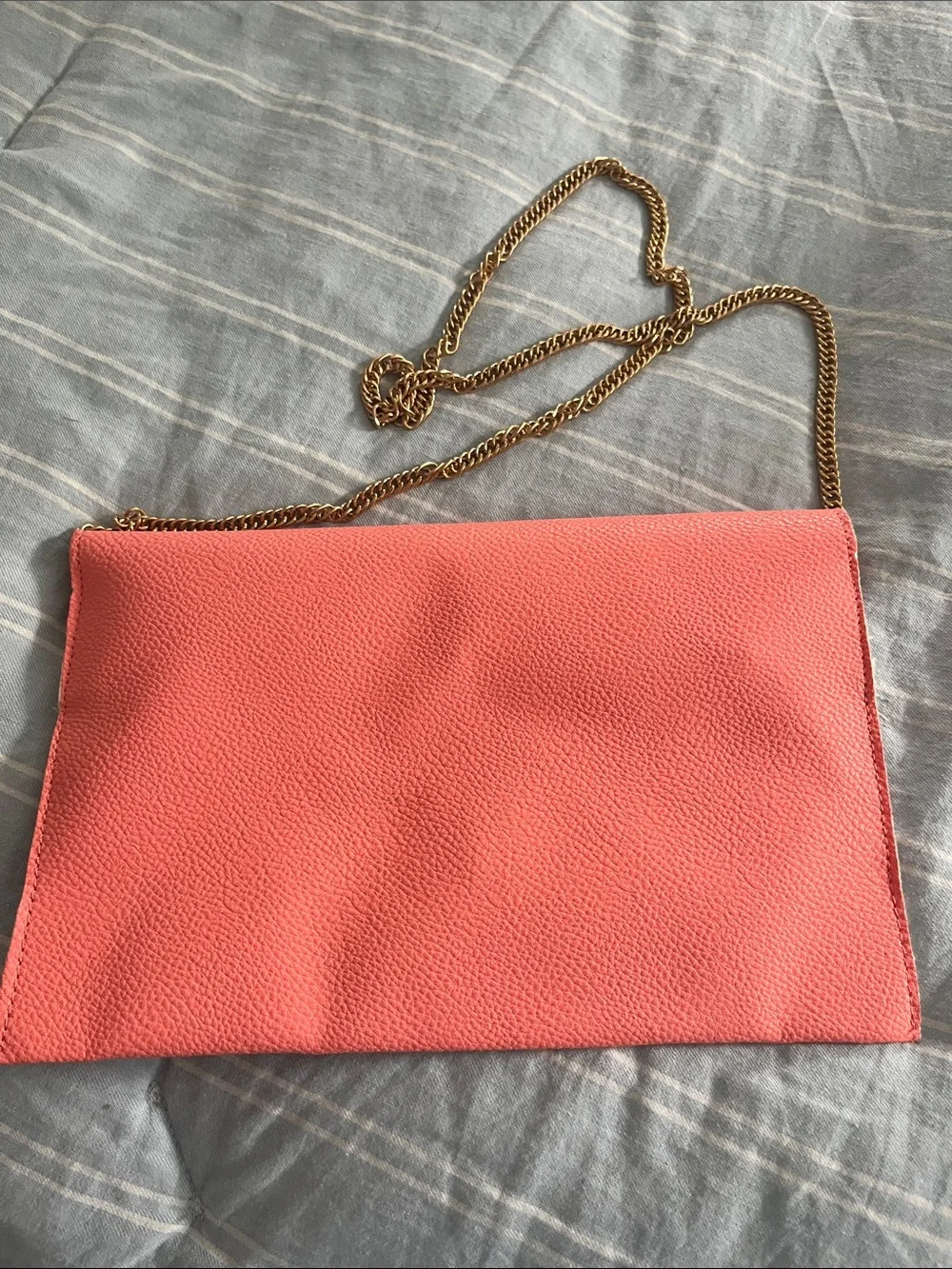 Coral Scalloped Envelope Crossbody Bag - Unbranded